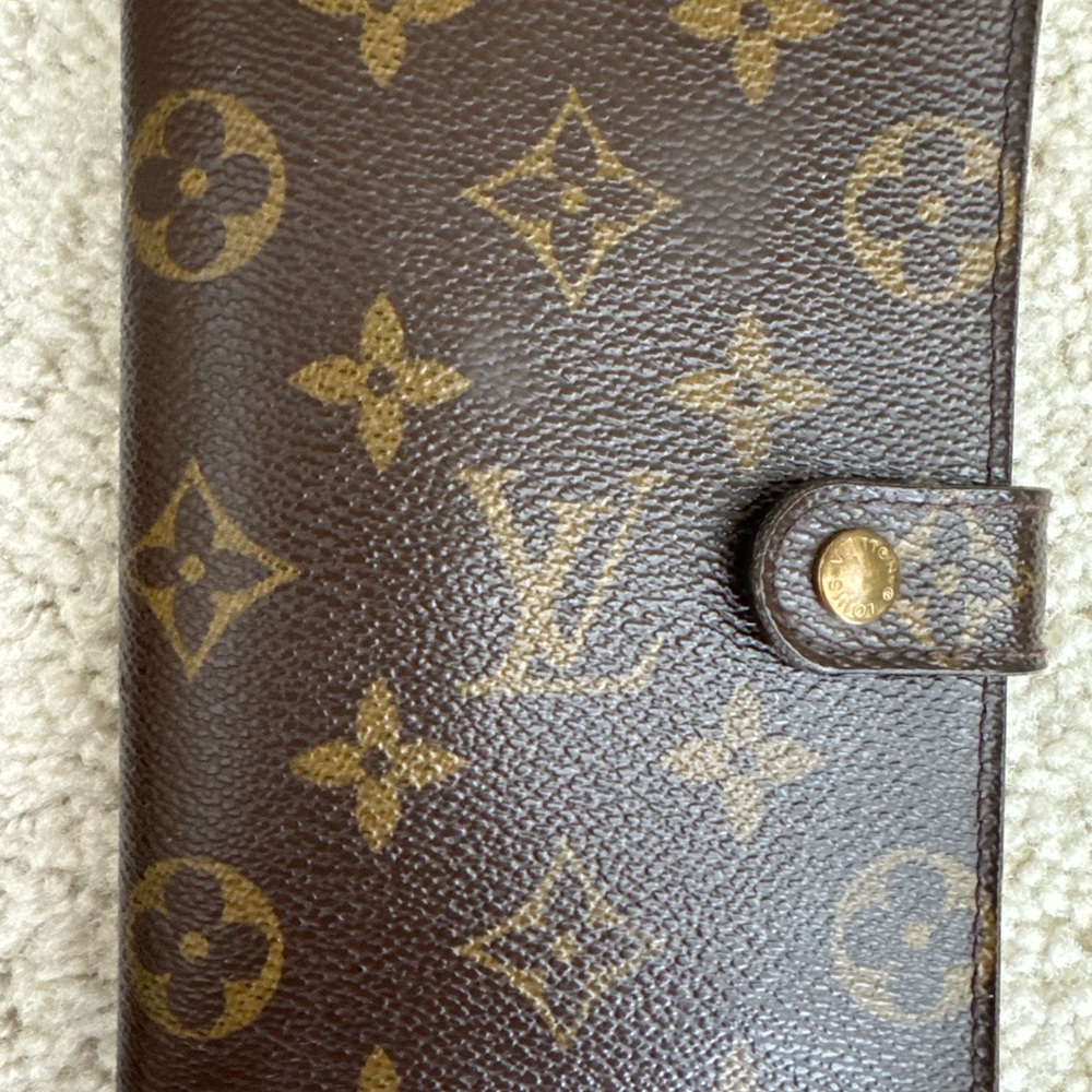 Louis Vuitton Brown & Gold Organizer/Passport Holder